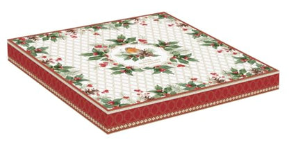 Easy Life cofanetto piatto da torta porcellana Christmas Berries Ø 32 cm con pala