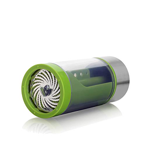 Microplane Macina Erbe 2in1 acciaio inossidabile argento con contenitore trasparente
