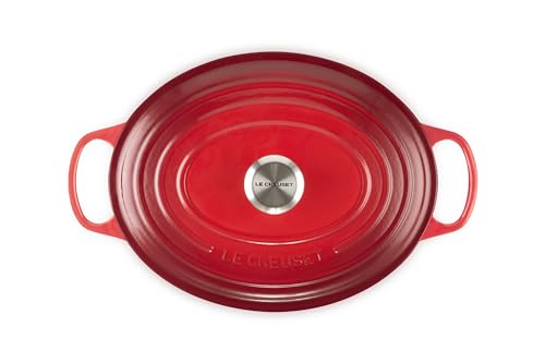 Le Creuset Cocotte Ovale Evolution in ghisa rossa con coperchio - Casseruola per arrosti