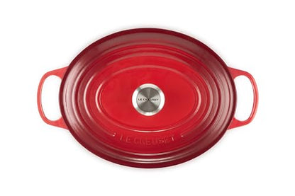 Le Creuset Cocotte Ovale Evolution in ghisa rossa con coperchio - Casseruola per arrosti