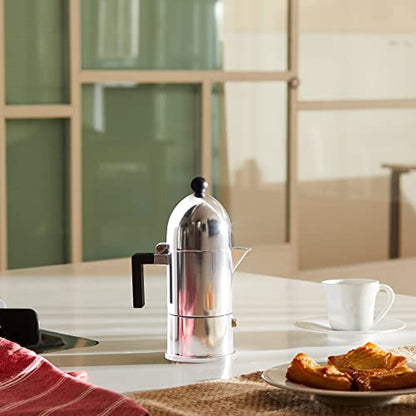 Alessi Caffettiera La Cupola moka in alluminio fusione design Aldo Rossi