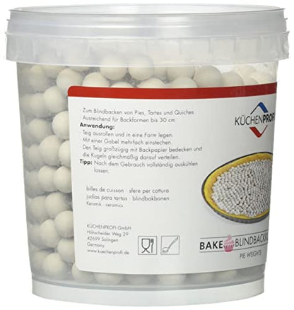 Küchenprofi sfere cottura ceramica bianca 850g per teglie - Stilmobili