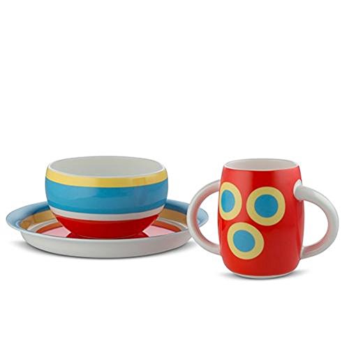 Alessi Set da Tavola Bambino fine bone china, collezione Alessini Proust di Alessandro Mendini