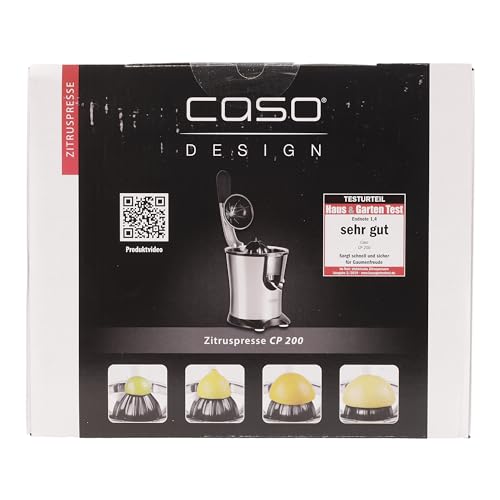 Caso Spremiagrumi elettrico acciaio inox e nero con cono universale
