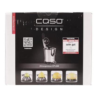 Caso Spremiagrumi elettrico acciaio inox e nero con cono universale