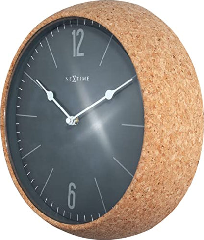 NeXtime Cork orologio da parete 30cm sughero grigio movimento silenzioso