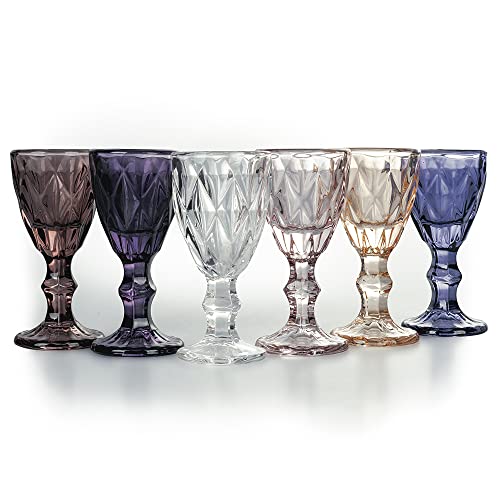 Villa d'Este Home Tivoli Set 6 Liquorini 45ml Provence vetro viola superficie lavorata
