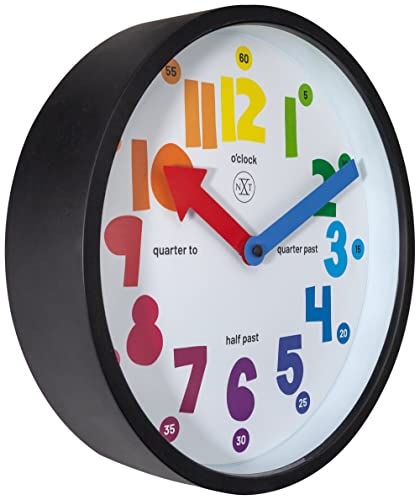 NeXtime Sophia orologio da parete 25.8cm plastica nera quadrante bianco