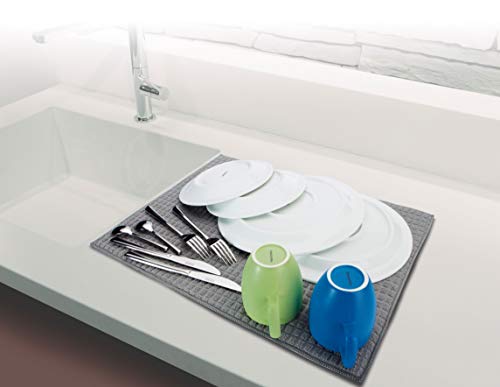 Tescoma Scola Stoviglie microfibra grigio 39x51 cm arrotolabile