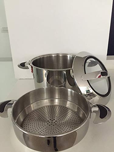 Fissler Pentola a Vapore 24cm 3 Pezzi acciaio inox