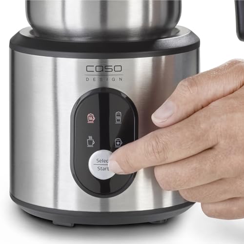Caso Montalatte Crema & Choco Inox, acciaio inossidabile, design tedesco per schiuma latte e bevande calde