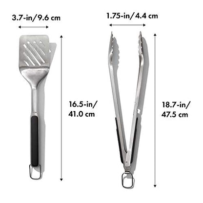 OXO Pinze Good Grips in acciaio inox con estremità frastagliate e apribottiglie integrato
