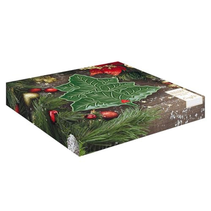 Easy Life piatto da portata albero Natale ceramica bianca