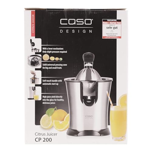 Caso Spremiagrumi elettrico acciaio inox e nero con cono universale