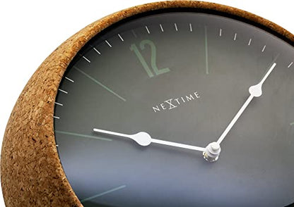 NeXtime Cork orologio da parete 30cm sughero grigio movimento silenzioso