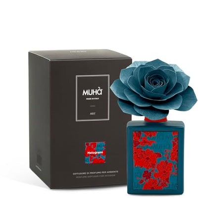 Muhà Art Diffuser profumatore ambiente vetro verniciato diffusore legno betulla fragranza Fiori di Cotone