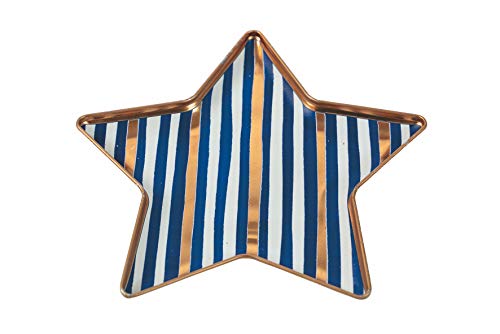 Villa d'Este Home Tivoli set 6 piattini stella metallo Xmas rosso verde gold