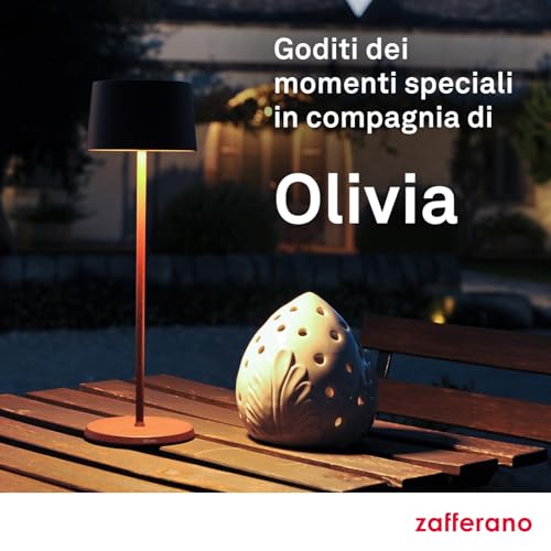 Zafferano Olivia Pro lampada LED alluminio bianco design moderno
