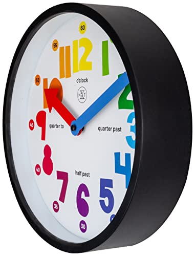 NeXtime Sophia orologio da parete 25.8cm plastica nera quadrante bianco