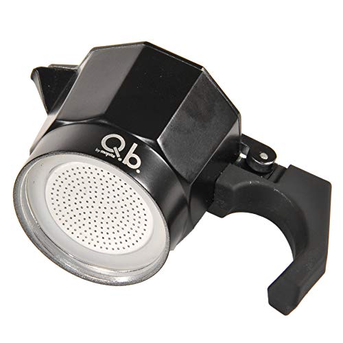 Mopita Caffettiera in alluminio nero opaco con manico soft touch - Black Code