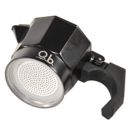 Mopita Caffettiera in alluminio nero opaco con manico soft touch - Black Code