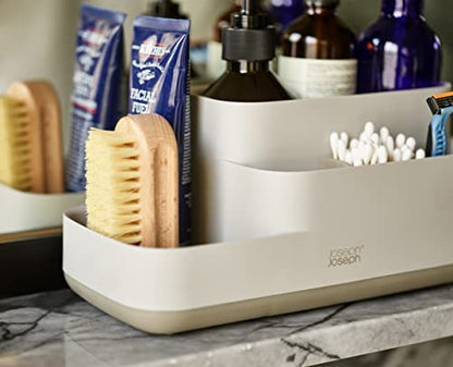 Joseph Joseph Organizer da bagno grigio bianco salvaspazio con base antiscivolo