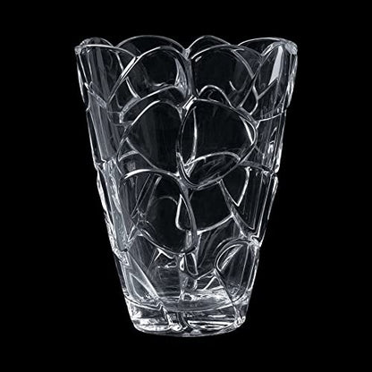 Nachtmann vaso ovale Petals in vetro rosa 22cm - design artigianale