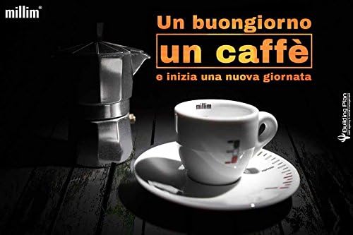 Millim Set Caffè Per Due in porcellana professionale con indicatore di gusto - design espresso italiano