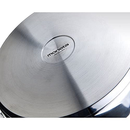 Moneta Accordo Inox casseruola 20cm acciaio inox spazzolato con manico design esclusivo