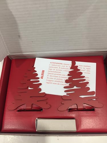 Alessi decorazione parete albero Natale rosso design italiano