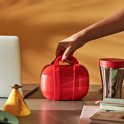Alessi Lunch Box a Tre Scomparti Food à Porter resina termoplastica grigio