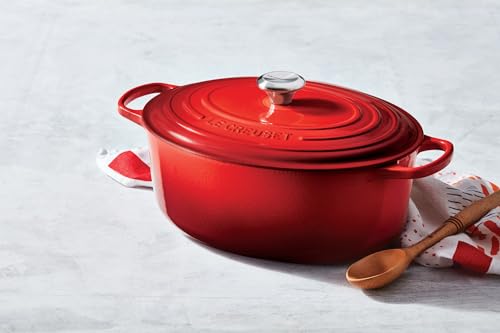 Le Creuset Cocotte Ovale Evolution in ghisa rossa con coperchio - Casseruola per arrosti