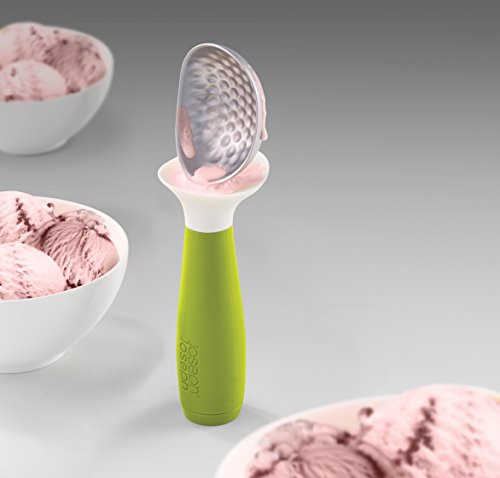 Joseph Joseph Cucchiaio Gelato in acciaio con base anti-gocci e testina in lega di zinco