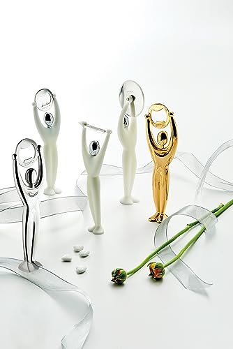Bugatti Gym apribottiglia cromato in acciaio inox, design italiano per cucina e tavola