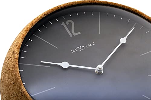 NeXtime Cork orologio da parete 30cm sughero grigio movimento silenzioso