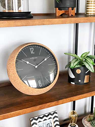 NeXtime Cork orologio da parete 30cm sughero grigio movimento silenzioso