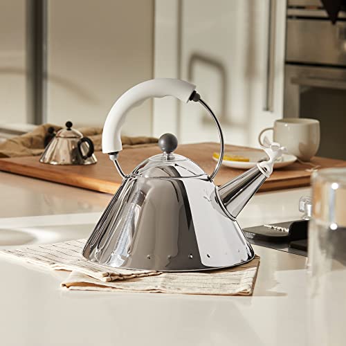 Alessi bollitore acciaio inox 18/10 fischietto uccellino Michael Graves