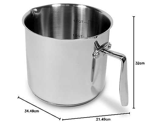 Moneta Pentolino Accordo 14cm acciaio inossidabile spazzolato con manico microfuso design esclusivo