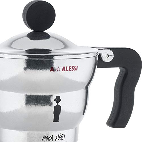 Alessi Moka Caffettiera Espresso fusione alluminio nero design Mendini