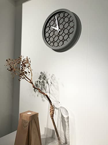 NeXtime Concrete Love orologio da parete 39cm resina grigia design moderno