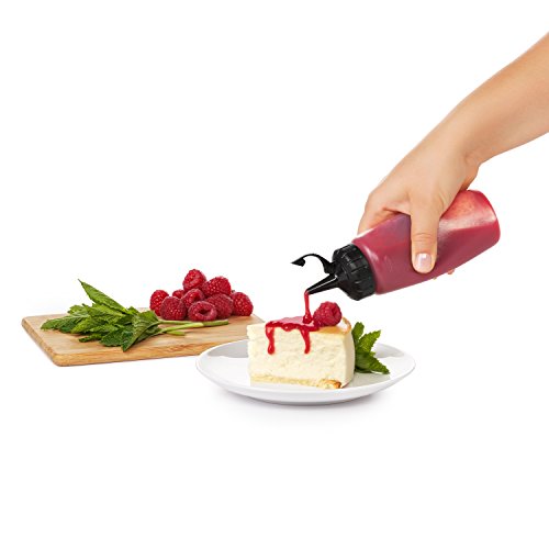 OXO Shaker per Condimenti e Salse 350ml in plastica trasparente colore verde con scala graduata