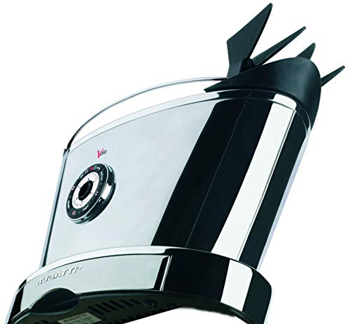Bugatti Volo tostapane elettrico cromato con design iconico, 6 livelli tostatura e sistema motorizzato LIFT