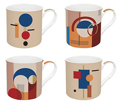 Easy Life set 4 tazze da caffè in ceramica multicolore - Stilmobili