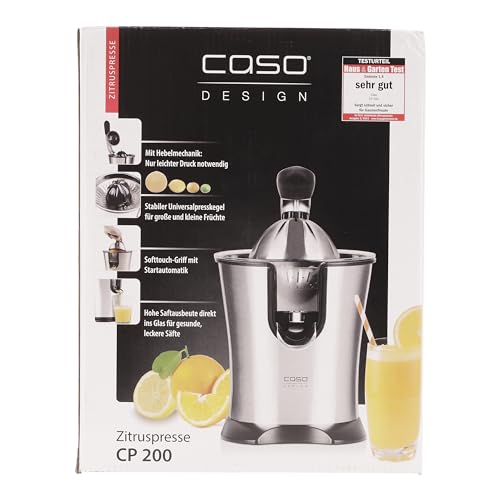 Caso Spremiagrumi elettrico acciaio inox e nero con cono universale