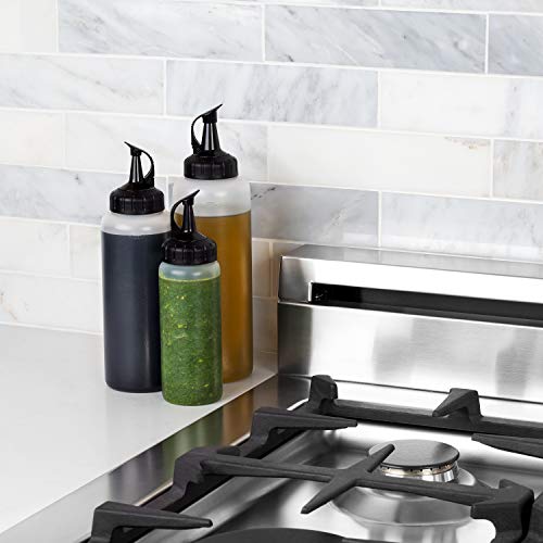 OXO Shaker per Condimenti e Salse 350ml in plastica trasparente colore verde con scala graduata