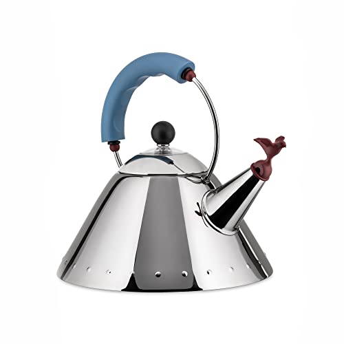 Alessi bollitore acciaio inox 18/10 fischietto uccellino Michael Graves