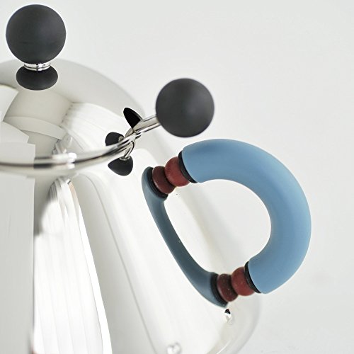 Alessi zuccheriera con cucchiaino in acciaio inox lucidato a specchio, design Michael Graves