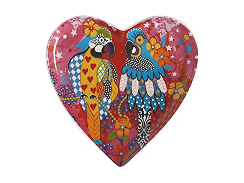 Maxwell & Williams piatto da contorno Love porcellana con cuori colorati e creature fantastiche design Donna Sharam
