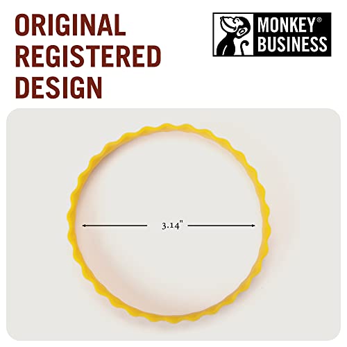 Monkey Business elastici Mafaldine in silicone gialli set da 6 pezzi