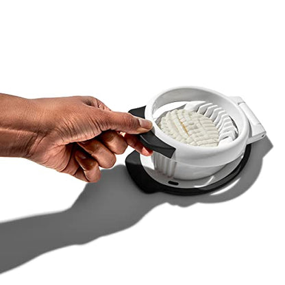 OXO Affettatrice per uova sode in acciaio inossidabile con base sagomata